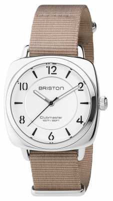 Briston Unisex Clubmaster Chic Beige Steel With Nato Strap 17536.S.L.2.NT Briston Unisex Clubmaster Chic Beige Steel With Nato Strap 17536.S.L.2.NT