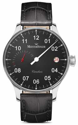 MeisterSinger Mens Circularis Power Reserve Hand Wound Black CCP302 MeisterSinger Mens Circularis Power Reserve Hand Wound Black CCP302