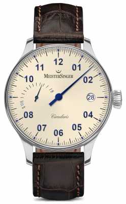 MeisterSinger Mens Circularis Power Reserve Hand Wound Ivory CCP303 MeisterSinger Mens Circularis Power Reserve Hand Wound Ivory CCP303