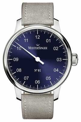 MeisterSinger Mens Classic No. 1 Hand Wound Sellita Sunburst Blue AM3308 MeisterSinger Mens Classic No. 1 Hand Wound Sellita Sunburst Blue AM3308