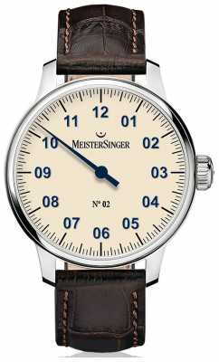 MeisterSinger Mens Classic No. 2 Hand Wound Ivory AM6603N MeisterSinger Mens Classic No. 2 Hand Wound Ivory AM6603N