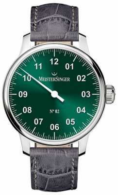 MeisterSinger Mens Classic No. 2 Hand Wound Sunburst Green AM6609N MeisterSinger Mens Classic No. 2 Hand Wound Sunburst Green AM6609N
