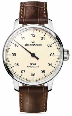 MeisterSinger Mens Classic No. 3 Automatic Ivory AM903 MeisterSinger Mens Classic No. 3 Automatic Ivory AM903