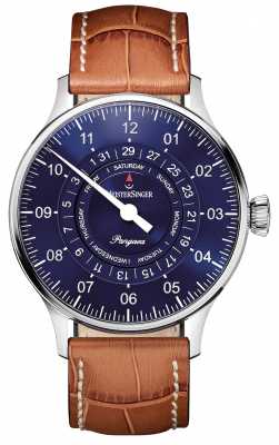 MeisterSinger Mens Classic Plus Perigraph Day Date Automatic Sunburst Blue PDD908 MeisterSinger Mens Classic Plus Perigraph Day Date Automatic Sunburst Blue PDD908