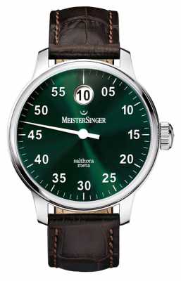 MeisterSinger Mens Classic Plus Salthora Meta Auto Sunburst Green SAM909 MeisterSinger Mens Classic Plus Salthora Meta Auto Sunburst Green SAM909