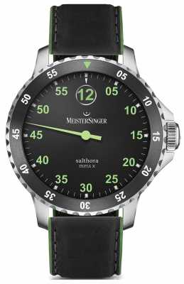 MeisterSinger Mens Classic Plus Salthora Meta X Automatic Black Greem SAMX902GR MeisterSinger Mens Classic Plus Salthora Meta X Automatic Black Greem SAMX902GR