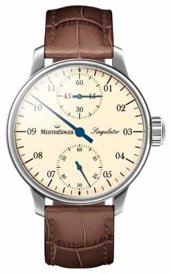MeisterSinger Mens Classic Plus Singulator Hand Wound Ivory SIM103 MeisterSinger Mens Classic Plus Singulator Hand Wound Ivory SIM103