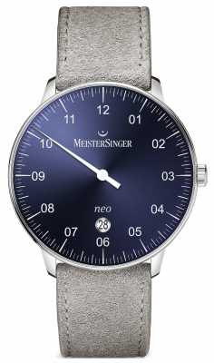 MeisterSinger Mens Form And Style Neo Plus Automatic Sunburst Blue NE408 MeisterSinger Mens Form And Style Neo Plus Automatic Sunburst Blue NE408