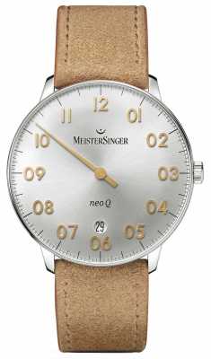 MeisterSinger Mens Form And Style Neo Q Quarz Sunburst Silver NQ901GN MeisterSinger Mens Form And Style Neo Q Quarz Sunburst Silver NQ901GN