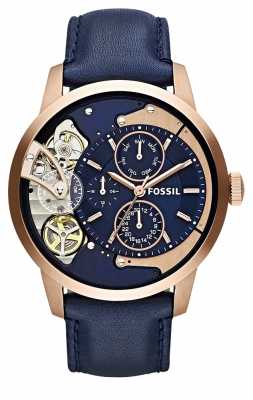 Fossil Mens Townsman Skeleton Navy Blue ME1138 Fossil Mens Townsman Skeleton Navy Blue ME1138