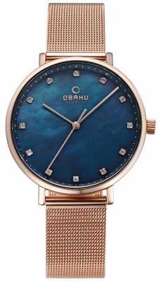 Obaku Womens Vest Azure Sea Blue Dial V186LXVLMV Obaku Womens Vest Azure Sea Blue Dial V186LXVLMV