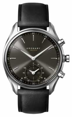 Kronaby SEKEL bluetooth black face/Black Leather Strap A1000-0718 Kronaby SEKEL bluetooth black face/Black Leather Strap A1000-0718