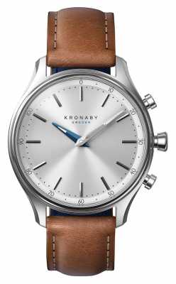 Kronaby SEKEL Stainless 38mm Brown Leather Strap A1000-0658 Kronaby SEKEL Stainless 38mm Brown Leather Strap A1000-0658