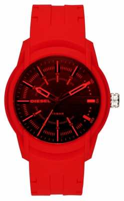 Diesel Mens Armbar Red Silicone Strap DZ1820 Diesel Mens Armbar Red Silicone Strap DZ1820