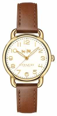 Coach Womans Delancy Watch Brown Leather Strap 14502706 Coach Womans Delancy Watch Brown Leather Strap 14502706