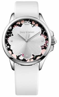 Juicy Couture Womans Jetsetter White Silicone Strap 1901568 Juicy Couture Womans Jetsetter White Silicone Strap 1901568
