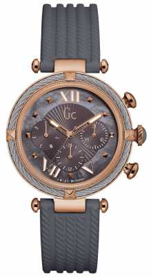 Gc Womans Cablechic Chronograph Grey Silicone Strap Y16006L5 Gc Womans Cablechic Chronograph Grey Silicone Strap Y16006L5