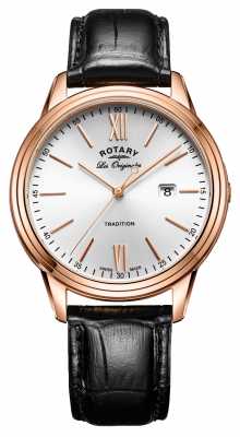 Rotary Mens Tradition Swiss Made PVD Rose Gold Leather Strap GS90196/01 Rotary Mens Tradition Swiss Made PVD Rose Gold Leather Strap GS90196/01