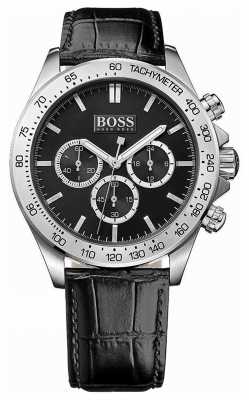Hugo Boss Gents Ikon Black Leather Chronograph 1513178 Hugo Boss Gents Ikon Black Leather Chronograph 1513178