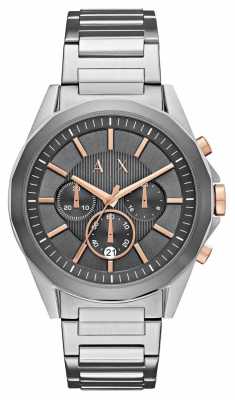 Armani Exchange Gents Drexler Stainless Steel/rose Gold Watch AX2606 Armani Exchange Gents Drexler Stainless Steel/rose Gold Watch AX2606