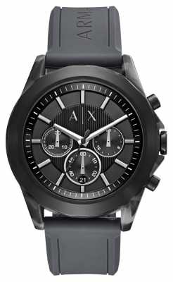 Armani Exchange Gents Drexler Black Rubber Watch AX2609 Armani Exchange Gents Drexler Black Rubber Watch AX2609