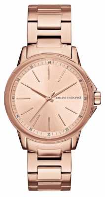 Armani Exchange Lady Banks Rose Gold Ion Plated Watch AX4347 Armani Exchange Lady Banks Rose Gold Ion Plated Watch AX4347
