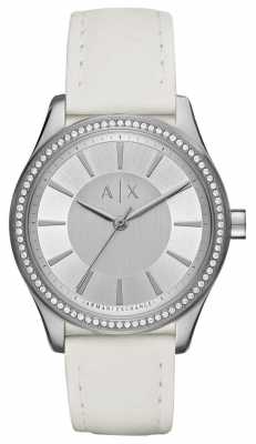 Armani Exchange Ladies Nicolette White Strap Watch AX5445 Armani Exchange Ladies Nicolette White Strap Watch AX5445