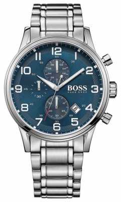 Hugo Boss Mens Aeroliner Chronograph Stainless Steel Blue Dial 1513183 Hugo Boss Mens Aeroliner Chronograph Stainless Steel Blue Dial 1513183