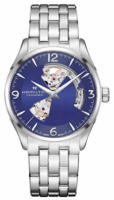 Hamilton Mens Jazzmaster Open Heart Automatic Blue Dial H32705141 Hamilton Mens Jazzmaster Open Heart Automatic Blue Dial H32705141