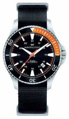 Hamilton Mens Khaki Navy Scuba Automatic Black H82305931 Hamilton Mens Khaki Navy Scuba Automatic Black H82305931