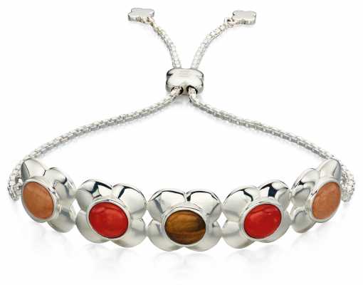 Orla Kiely MARGOT Sterling Silver Quartz Tigers Eye Bracelet B4851 Orla Kiely MARGOT Sterling Silver Quartz Tigers Eye Bracelet B4851