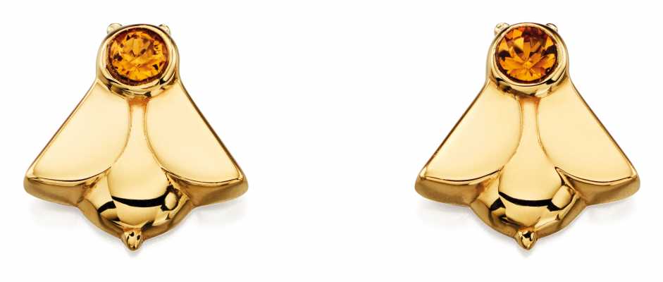 Orla Kiely ANIMAL STORIES gold plated sterling silver bee earings E5227 Orla Kiely ANIMAL STORIES gold plated sterling silver bee earings E5227