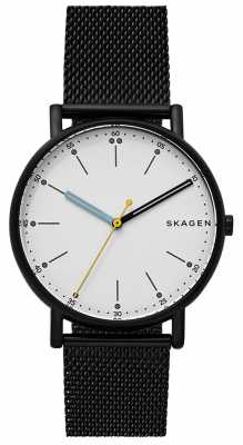 Skagen Mens Signatur Stainless Steel Black Mesh Bracelet SKW6376 Skagen Mens Signatur Stainless Steel Black Mesh Bracelet SKW6376