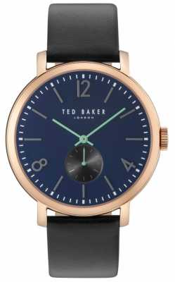 Ted Baker Mens Oliver 42mm Black Strap Rose Gold Case TE10031515 Ted Baker Mens Oliver 42mm Black Strap Rose Gold Case TE10031515