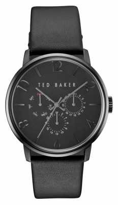 Ted Baker Mens James All Black Leather Chronograph Watch TE10030763 Ted Baker Mens James All Black Leather Chronograph Watch TE10030763