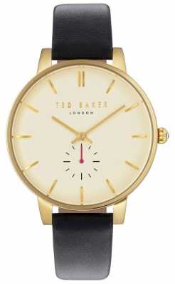 Ted Baker Womans Olivia 40mm Gold Case Black Leather Strap TE10031536 Ted Baker Womans Olivia 40mm Gold Case Black Leather Strap TE10031536