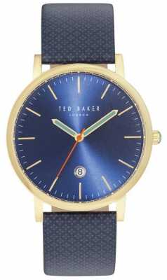 Ted Baker Mens Graham Patterned Blue Leather Strap TE10031494 Ted Baker Mens Graham Patterned Blue Leather Strap TE10031494