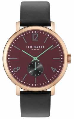 Ted Baker Mens Oliver 42mm Black Strap Rose Gold Case TE10031516 Ted Baker Mens Oliver 42mm Black Strap Rose Gold Case TE10031516