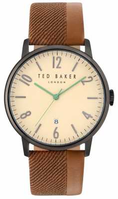 Ted Baker Mens Daniel Two Tone Leather Strap Cream Dial TE10031573 Ted Baker Mens Daniel Two Tone Leather Strap Cream Dial TE10031573