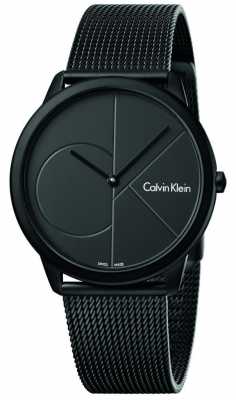 Calvin Klein Mens Minimal Black Stainless Steel Mesh Bracelet K3M514B1 Calvin Klein Mens Minimal Black Stainless Steel Mesh Bracelet K3M514B1