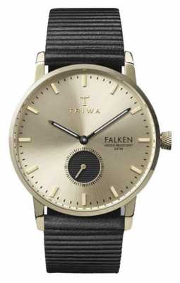 Triwa Unisex Falken Black Leather Strap Gold Dial FAST107-WC010117 Triwa Unisex Falken Black Leather Strap Gold Dial FAST107-WC010117