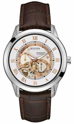 Bulova Mens Automatic Brown Leather 96A172 Bulova Mens Automatic Brown Leather 96A172