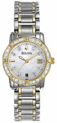 Bulova Womans Diamond Gallery Two Tone Stainless Steel Bracelet 98W107 Bulova Womans Diamond Gallery Two Tone Stainless Steel Bracelet 98W107