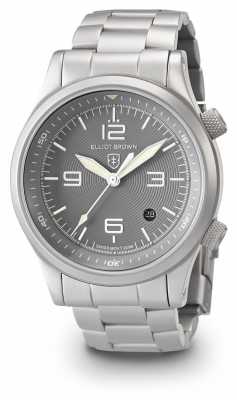 Elliot Brown Mens Canford Silver And Grey Stainless Steel Bracelet 202-018-B06 Elliot Brown Mens Canford Silver And Grey Stainless Steel Bracelet 202-018-B06