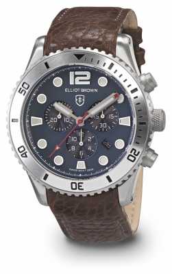 Elliot Brown Mens Bloxworth Black And Grey Oiled Leather Strap 929-015-L16 Elliot Brown Mens Bloxworth Black And Grey Oiled Leather Strap 929-015-L16