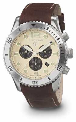 Elliot Brown Mens Bloxworth Cream And Brown Oiled Leather Strap 929-014-L18 Elliot Brown Mens Bloxworth Cream And Brown Oiled Leather Strap 929-014-L18