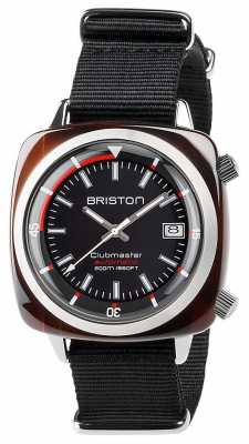 Briston Unisex Clubmaster Diver Tortoise Shell Acetate Auto Black 17642.SA.TD.1.NB Briston Unisex Clubmaster Diver Tortoise Shell Acetate Auto Black 17642.SA.TD.1.NB