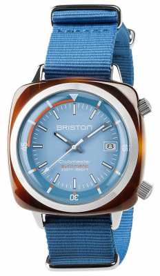 Briston Unisex Clubmaster Diver Tortoise Shell Acetate Auto Blue 17642.SA.TD.18.NLB Briston Unisex Clubmaster Diver Tortoise Shell Acetate Auto Blue 17642.SA.TD.18.NLB