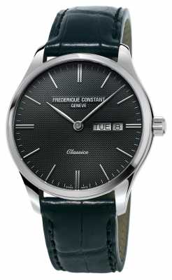Frederique Constant Mens Classics Index BlackLeather Strap Dark Grey Dial FC-225GT5B6 Frederique Constant Mens Classics Index BlackLeather Strap Dark Grey Dial FC-225GT5B6