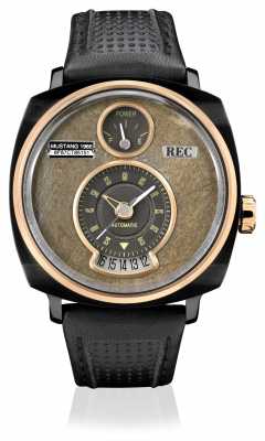 REC P51-03 Mustang Automatic Black Leather Strap P51-03 REC P51-03 Mustang Automatic Black Leather Strap P51-03